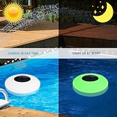 cheap Underwater Lights-Solar Floating Pool Light with Remote Control, Submersiable LED Pool Light 16 RGB Color Changing Waterproof Outdoor Garden Lawn Pond Pool Party Decorative Light 1PC