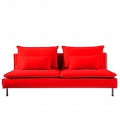 abordables Housse de canapé-Housse de section 3 places 100% coton couleur uniforme housses matelassées 8 pièces ensemble de housse de futon