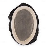 preiswerte Toupets-Herren Remy Menschenhaar Toupees Glatt / Wellen Monofilament / 100% handgebunden / Vollspitze Beste Qualität / Natürlicher Haaransatz / 100% Jungfrau Party / Valentinstag / Freizeitskleidung