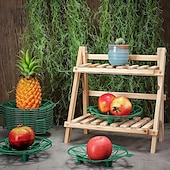 preiswerte Zubehör für die Pflanzenpflege-10er-Pack Pflanzen-Melonenstützen, Käfige, Wiegen, Rankgitter für Wassermelone, Melone, Kürbisse, Erdbeeren – vermeidet Bodenfäule – wiederverwendbar (runde Wassermelonenstütze)