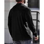 preiswerte Klassisches Poloshirt für Herren-Herren Poloshirt aus Baumwolle Golfhemd Arbeit Casual Kargen Langarm Basic Modern Glatt Taste Tasche Frühling &amp; Herbst Regular Fit Dunkelrot Wein Aprikose Dunkelgrau Wasserblau Schwarz Poloshirt aus