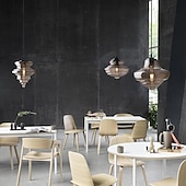 economico Luci Isola cucina-lampada a sospensione a led, design a lanterna, lampadario moderno in vetro metallo di grandi dimensioni, stile retrò adatto per cucina con lampadari, bancone bar, negozi/caffetterie, sala da pranzo,
