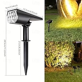 abordables Projecteurs extérieurs-2/7led projecteur solaire extérieur étanche jardin cour pelouse paysage lumière colorée rvb lumière de pelouse pour bord de route villa parc jardin décor lumière 1pc