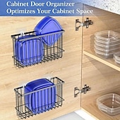 cheap Kitchen Storage-2pcs Storage Racks Metal Wire Storage Basket Wall Hanging Basket Wall Mounted Organizer Basket for kitchen Office Pantry Bathroom Cabinet Kitchen Organizers and Storage Kitchen Accessories