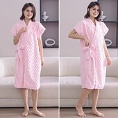 cheap Towels-Wearable Bath Towel Wrap Cozy Coral Fleece Highly Water Absorbent Beach Spa Gym Bathrobes Slip Dress Bathing Shower Cover Up Tube Dress Nightwear Sleepdress Sleeping Robe