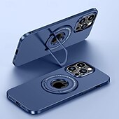 Недорогие Чехлы для iPhone-телефон Кейс для Назначение Айфон 15 Про Макс Плюс iPhone 14 13 12 Pro Max Plus Кейс на заднюю панель со стендом Поддержка беспроводной зарядки Защита от удара ПК Металл