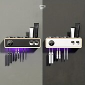 お買い得  パーソナルケア・エレクトロニクス-歯ブラシ消毒剤 - 歯ブラシ消毒剤とホルダー - 歯ブラシスロット 6 個 &amp; タイミング機能 - コードレス壁掛け歯ブラシ滅菌器浴室用歯ブラシクリーナー