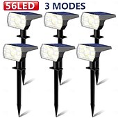 お買い得  屋外スポットライト-4本 2個 1個 50 W LEDソーラーライト 多機能 ソーラー駆動 赤外線センサー 温白色 ホワイト 3.7 V # LEDビーズ