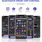 voordelige Decoratieve lichten-led auto teken ultra dunne flexibele led matrix paneel usb 5v bluetooth applicatie controle diy programmeerbare scrolling led teken voor auto party bruiloft festival, auto accessoires