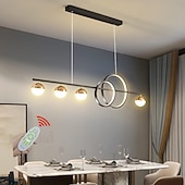 cheap Line Design-Kitchen Island Light/Lighting Over Table 80/95/120cm Farmhouse Lighting Fixtures Ceiling Hanging Pendant Modern Linear Chandelier with Clear Glass Globe Shade for Dining Room 110-240V