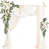 preiswerte Herr und Frau Hochzeit-Hochzeitsbogen-Blumensimulationsblumen-Set mit fünf künstlichen Plaketten, Blumendekoration, Blumenarrangement