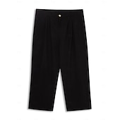 economico Classico-Per uomo pantaloni della tuta Pantaloni di lino Pantaloni estivi Pantaloni con pieghe Tasca frontale Gamba dritta Liscio Comfort Traspirante Informale Giornaliero Per eventi Di tendenza Essenziale