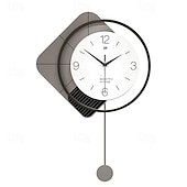 baratos Decoração de Parede-Design moderno relógio de parede grande balanço sala de estar relógios 3d simples pendurado horologe decoração de casa relógio de parede 49*73cm 55*80cm 40*60cm