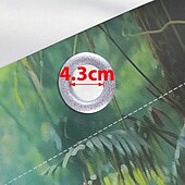 preiswerte Wasserdichte Vorhänge-Wasserdichter Outdoor Vorhang Außenvorhang für Privatsphäre, Außenjalousien, verschiebbare Terrassenvorhangvorhänge, Pergolavorhänge mit Öse, 3D-Waldlandschaft für Pavillon, Balkon, Veranda, Party