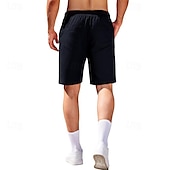 baratos Calções Estilo Casual-Homens Calção Shorts casuais Bolsos Com Cordão Cintura elástica Tecido Conforto Curto Ao ar livre Diário Casual Boho Preto Branco