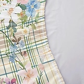 abordables Sábanas y funda de almohada-Juego de sábanas ajustables con patrón de primavera a rayas florales 100% algodón, sábanas sedosas y transpirables ultra suaves, sábanas con bolsillos profundos, tamaño queen king de 3 piezas