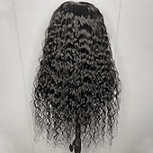 economico Parrucche lace front capelli veri-parrucche frontali in pizzo trasparente con onde d&#039;acqua 13x6 capelli umani densità 150