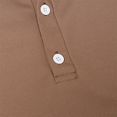 preiswerte Klassisches Poloshirt für Herren-Herren Golfhemd Strickpolo Strasse Casual Polo-Kragen Klassisch Langarm Modisch Brautkleider schlicht Feste Farbe Glatt Knopf vorne Einfach Frühling &amp; Herbst Regular Fit Schwarz Weiß Hellgrün Rosa