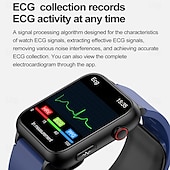 ieftine Ceasuri Smart-Pompa de aer tip airbag testare precisă a tensiunii arteriale ECG monitorizare a temperaturii pedometru compatibil cu Android iOS pentru femei și bărbați autonomie lungă