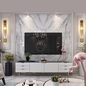 cheap LED Wall Lights-Wall Lamp Indoor Metal Glass Light Luxury Creative Living Room Tv Wall Background Wall Bedside Warm Light 1-Light 60*8*10Cm 110-120V 220-240V