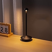 cheap Table Lamps-Rechargeable Mushroom Table Lamp, Portable Wireless Touch Desk Lamp, LED Night Light with Dimmable Brightness for Living Room, Home Office, Restaurant