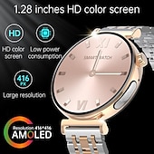 voordelige Smartwatches-dames amoled smartwatch: 1,28” display met ecg, ppg &amp; uitgebreide gezondheidsmonitoring