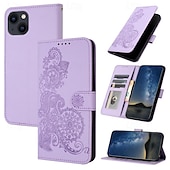 cheap iPhone Cases-Phone Case For iPhone 16 iPhone 15 Pro Max iPhone 14 13 12 11 Pro Max Mini SE X XR XS Max 8 7 Plus Wallet Case Magnetic with Wrist Strap Kickstand Flower Floral TPU PU Leather