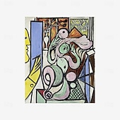 preiswerte Abstrakte Gemälde-Pablo Picasso, der Maler, Ölgemälde, handgemaltes Guernica-Ölgemälde auf Leinwand von Pablo Picasso, Museumsqualität, 100 % handgemalt
