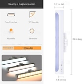voordelige Leeslampjes-led-kastlamp bureaulamp studentenslaapzaal leeslamp studie magnetische led koel licht usb oplaadbaar driekleurig licht touch nachtkastje nachtlampje
