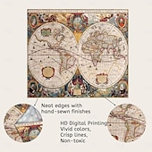 baratos tapeçaria de paisagem-mapa-múndi parede tapeçaria arte decoração cobertor cortina pendurada quarto decoração da sala de estar