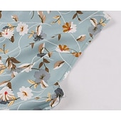 baratos Vestidos-Retro Vintage Anos 50 Vestido Coquetel Vestidos Festa a Fantasia Um vestido de linha Floral Fantasia Mulheres Baile de Máscaras Festa / Eventos Festa de Solteira Adulto Vestido Vestidos de baile