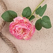 economico Il signor e la signora matrimonio-5 pezzi di rosa occidentale nucleo peonia singola testa fiore di simulazione decorazione della casa fiore artificiale fiore portatile di nozze