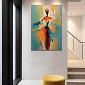 preiswerte Gemälde mit Menschen-Großes handgemaltes Pattle-Messer-Ballett-Ölgemälde einer tanzenden Frau, tanzendes Mädchen-Ölgemälde, Kunst auf Leinwand, tanzende Mädchen-Wandkunst, abstraktes Gril-Gemälde für Schlafzimmer,