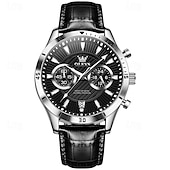 cheap Quartz Watches-New Olevs Men&#039;S Business Watch Chronograph Calendar 24-Hour Indicator Multi-Functional Quartz Watch Fashion Trend Waterproof Sports Watch