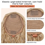 cheap Ponytails-Drawstring Ponytail Extension Long Lightweight Full Natural Curly Fake Pony Tail Multi Layered Soft Clip in Hair Extensions Ponytail Synthetic Hairpiece