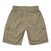 abordables Classique-Homme Short Cargo Short Cordon Taille elastique Multi poche Plein Vestimentaire Court Extérieur du quotidien Sortie Mode Classique Noir Jaune