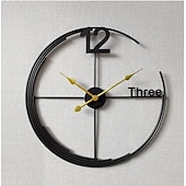 levne Nástěnné ozdoby-severské moderní lehké luxusní nástěnné hodiny módní jednoduché kovové tiché závěsné hodiny domácí obývací pokoj kreativní přívěsek hodinkový dekor 60 cm