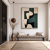 preiswerte Abstrakte Gemälde-Beiges Wabi-Sabi-Ölgemälde, handgefertigte Wandkunst, schwarzes beiges abstraktes Gemälde, großes schwarzes, minimalistisches Ölgemälde, Wandkunst, beige strukturiertes Leinwandgemälde, neutrale