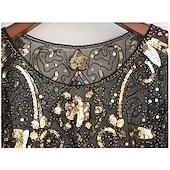 ieftine Șaluri și eșarfe-Retro / vintage Urlați 20 de ani Anii 1920 Costum de petrecere Șaluri Gatsby Charleston Invitat la nuntă Paiete Franjuri Costume de fancy Pentru femei Crăciun Carnaval An Nou Nuntă Invitat la nunta