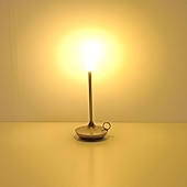economico Lampade da tavolo-Lampada da tavolo senza fili in alluminio touch a forma di candela con dimmer touch di tipo C ricaricabile lampada da tavolo per interni camera da letto soggiorno decorazione