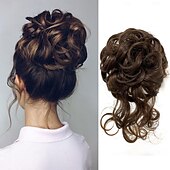 tanie Koki-Koki Kok do włosów Włosie synetyczne Kawałek włosów Przedłużanie włosów Falowana Bouncy Curl Impreza Codzienny Dzienne zużycie Brązowy