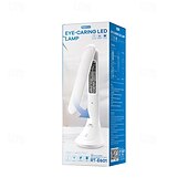 Χαμηλού Κόστους Party Supplies-Επιτραπέζια λάμπα led αναδιπλούμενη αφής επαναφορτιζόμενη με ψηφιακό ρολόι