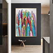 preiswerte Tiergemälde-handgemaltes Fischölgemälde auf Leinwand, modernes Gemälde, Wandgemälde für Heimdekoration, Wandkunst, Gemälde, Tiergemälde