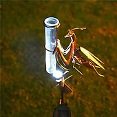 levne Zahradní osvětlení-solární kůl napájený světlem kudlanka nábožná lampa srážkoměr železo umění zvíře zahradní lampa kov ruční práce simulace trávníku zem vkládací lampa zahrada nádvoří dekorativní lampa