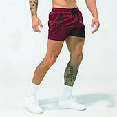 economico Pantaloncini casual-Per uomo Pantaloncini da sudore Pantaloncini Pantaloncini casual Cerniera A cordoncino Vita elastica Liscio Comfort Breve Per eventi Spiaggia Fine settimana Di tendenza Informale Nero Bianco Media