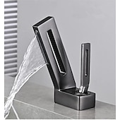 cheap Bathroom Sink Faucets-Bathroom Sink Faucet - Waterfall Electroplated Centerset Single Handle One HoleBath Taps