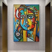 preiswerte Gemälde mit Menschen-handgemaltes Ölgemälde Pablo Picasso, berühmtes Gemälde aufgerollte Leinwand, berühmtes Mädchen, Leinwandkunst, kein gerahmtes Wandkunstgemälde, Heimwanddekoration