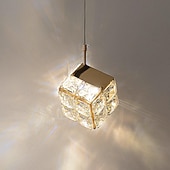 cheap Island Lights-LED Pendant Light Hanging Lamp Simple Cafe Restaurant Bar Pendant Light E27 Light Source Metal Crystal Art Droplight Flashlight Ceiling Light 110-240V