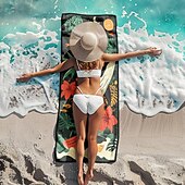 cheap Beach Towel Sets-Beach Towel Bath Towel Large 80cm x 160cm 3D Print Sea Pattern Towel Bath Towel Beach Sheet Blanket Classic 100% Micro Fiber Comfy Blankets