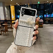 cheap Samsung Cases-Phone Case For Samsung Galaxy Z Flip 7 Z Flip 6 Z Flip 5 Z Flip 4 Z Flip 3 for Women Girl Bling Glitter Shiny Shockproof Bow tie TPU